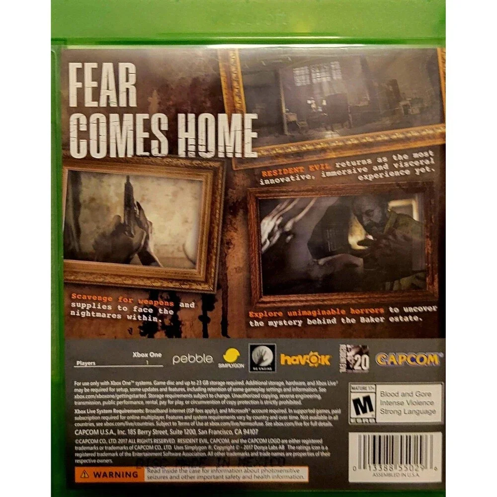 Resident Evil 7: Biohazard ( Xbox One) CIB/ Controller Stickers/Fast Shipping